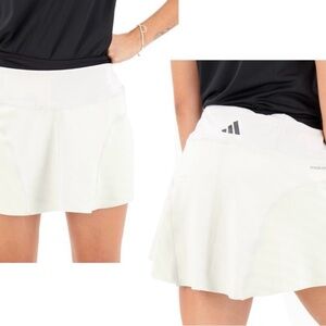 Adidas "T Match Skirt" tennis skirt in White - Aeroready fabric! Size M NEW